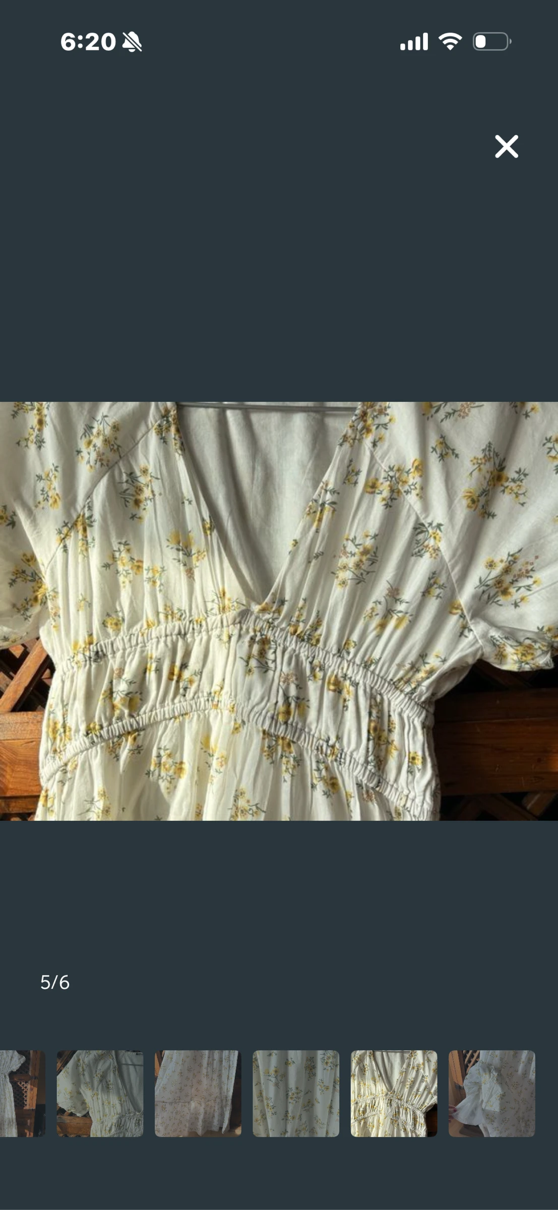 White dress with yellow flowers – photo 5